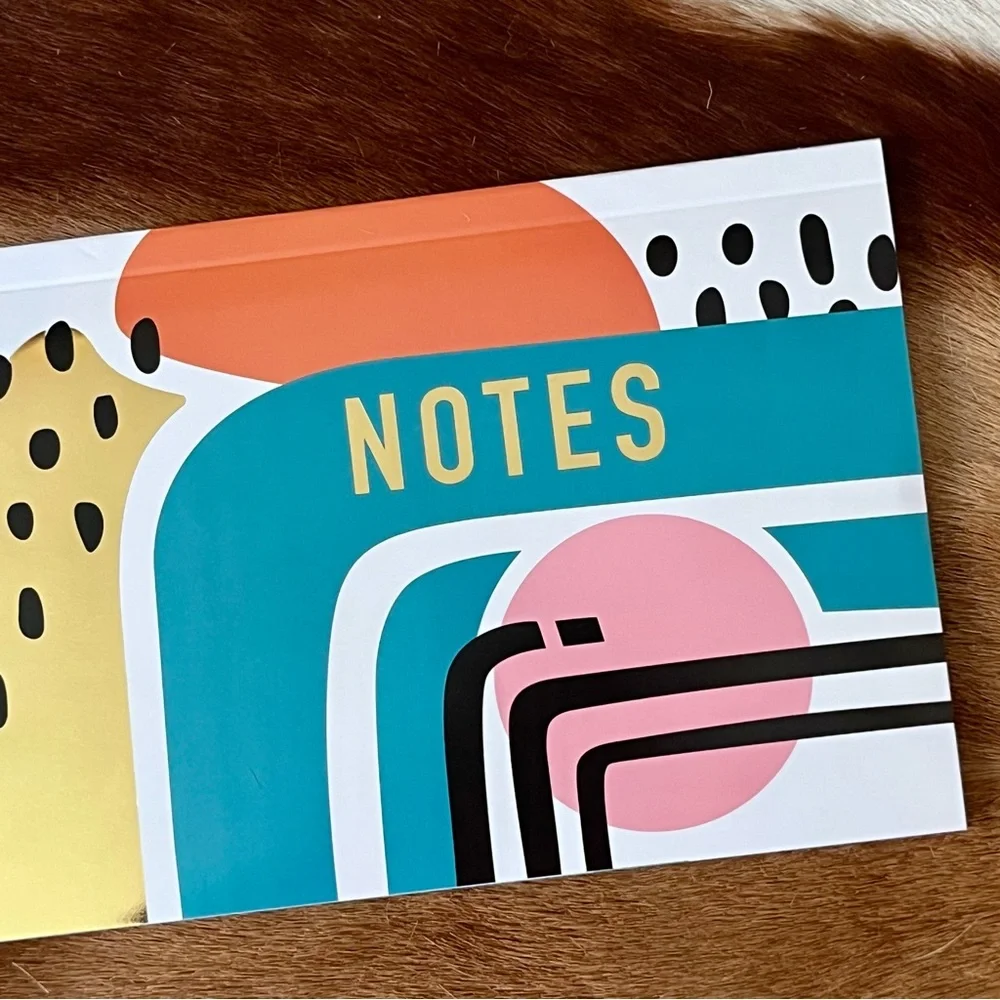 🏷️🎉🆕 vibrant abstract geometric action plan desktop notepad